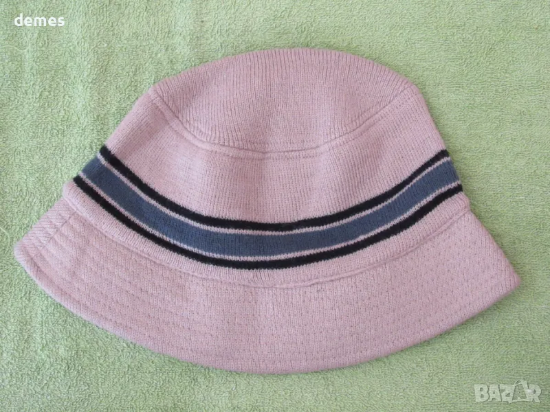 Плетена шапка с периферия, цвят капучино, нова, снимка 1