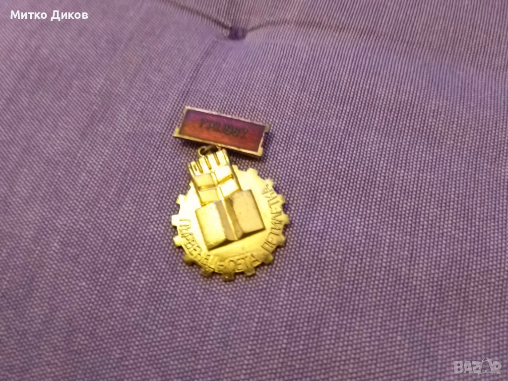 Медал първенец пета петилетка 1967г, снимка 1