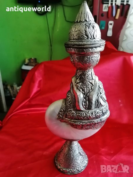 Уникат Рядък Съд , Фигура , Сребро ,Седеф от НАУТИЛУС, снимка 1