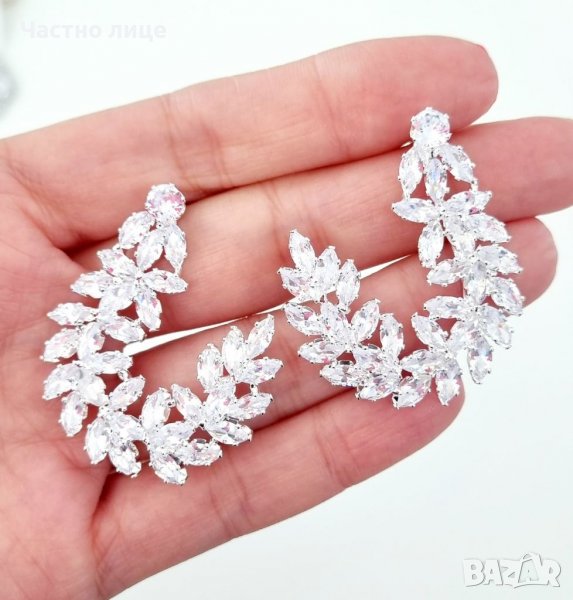 Обеци със сребърна игла , снимка 1