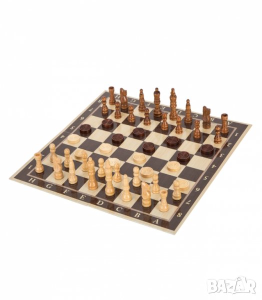 3 игри в 1 - Табла, шах и дама, снимка 1