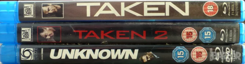 TAKEN - TAKEN 2 AND UNKNOWN.....BLU-RAYS.22Lv for all., снимка 1