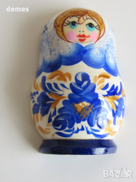 Автентичен дървен магнит-матрьошка от  Русия-серия-4, снимка 1