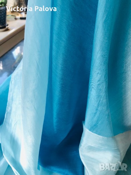 Шал от копринен шифон с цветен градиент, снимка 1