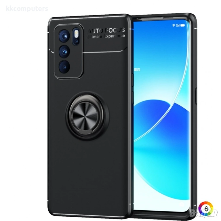 Oppo Reno6 Pro 5G Удароустойчив Metal Ring Калъф и Протектор, снимка 1