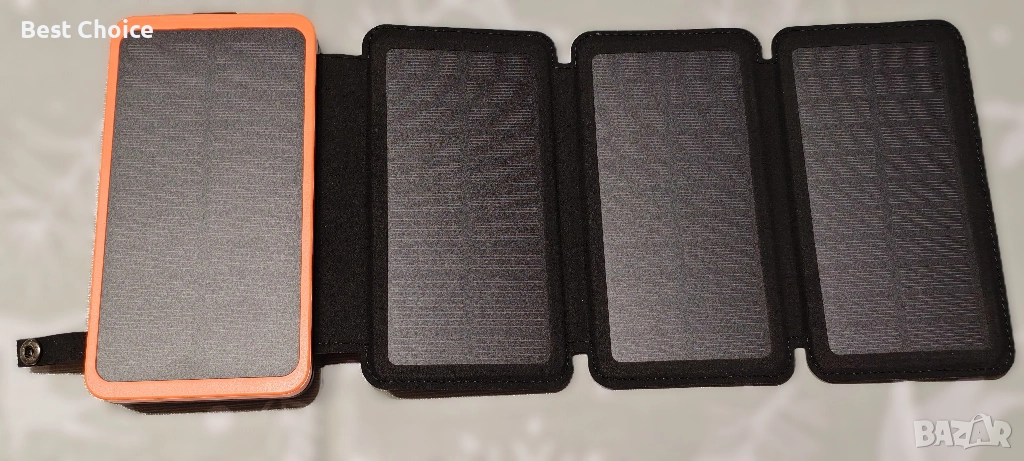 Соларна, бързозарядна батерия Hiluckey 25000mAh модел HI-S025 с фенер, снимка 1