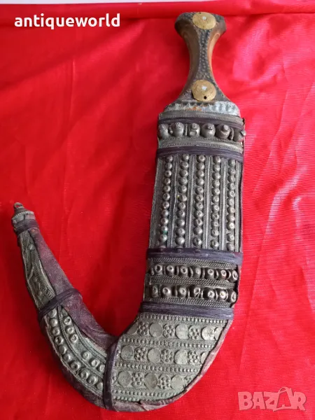 Стар КИНДЖАЛ , Ханджар , Кама, Острие , Сребро, снимка 1