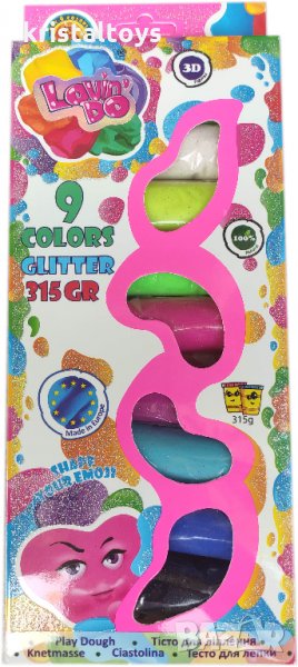 Пластелин Play dough 9 цвята с брокат 174000, снимка 1