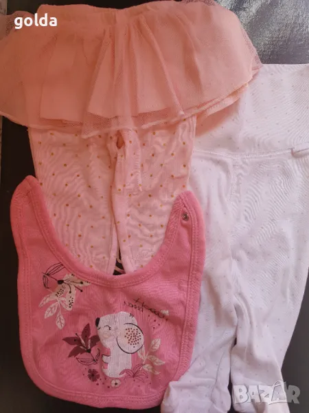 Бебешки красиви ританки + подарък лигавник 1-3 мес, снимка 1