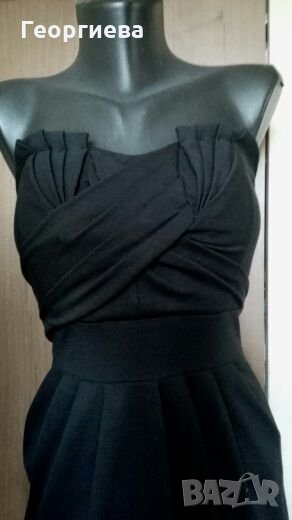 Къса плътна черна рокля H&M ПРОМОЦИЯ👗🍀XS,S (34-36)👗🍀 арт.097, снимка 1