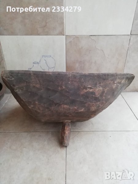 Стара дървена мивка-омивалник от възрождението. Ръчно дълбана. , снимка 1