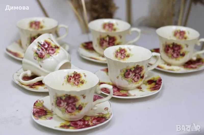 Сервиз за чай с рози, снимка 1