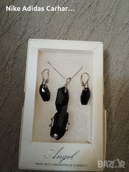 Оригинален комплект Swarovski - обеци, колие и пръстен, снимка 1