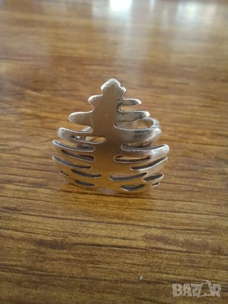 Стилен сребърен пръстен, снимка 1