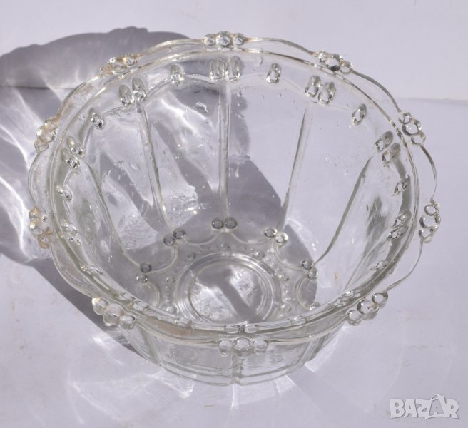 Стъклена захарница, снимка 1