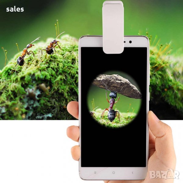 Универсален джобен микроскоп за телефон с увеличение 60 пъти, снимка 1