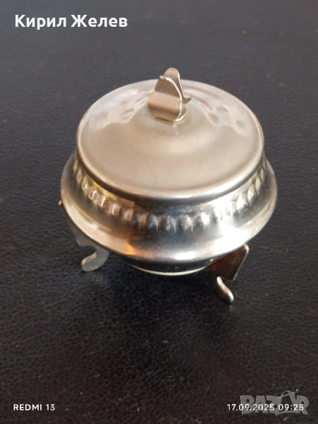 Ретро посребрена кутия за пудра,бижута за КОЛЕКЦИЯ ДЕКОРАЦИЯ 43495, снимка 1