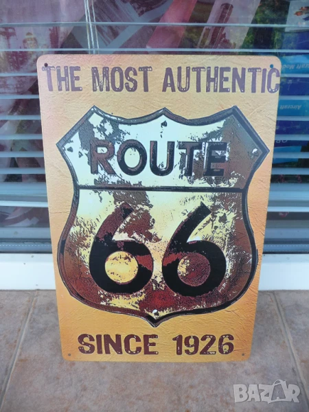 Метална табела The Original Route 66 The most Authentic 1926 автентичен оригинален, снимка 1