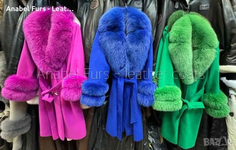 Дамски палта от кашмир и естествен косъм, снимка 1