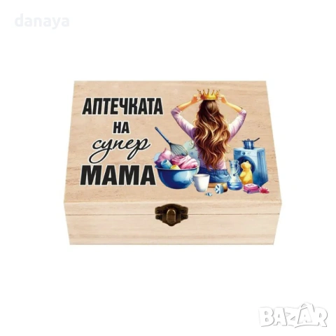 6350 Кутия подарък за мама – АПТЕЧКАТА НА СУПЕР МАМА, снимка 2 - Чаши - 53129391