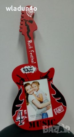Дървена ФОТОрамка Китара -20-36лв, снимка 3 - Подаръци за рожден ден - 39533688