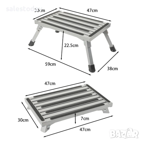 Помощно стъпало, Сгъваема степенка, метал, снимка 2 - Други - 27323249
