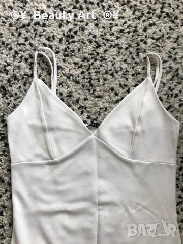 MoHiTo 🔝 Бяло бюстие - боди , с презрамки , S размер , снимка 1 - Корсети, бюстиета, топове - 28649610