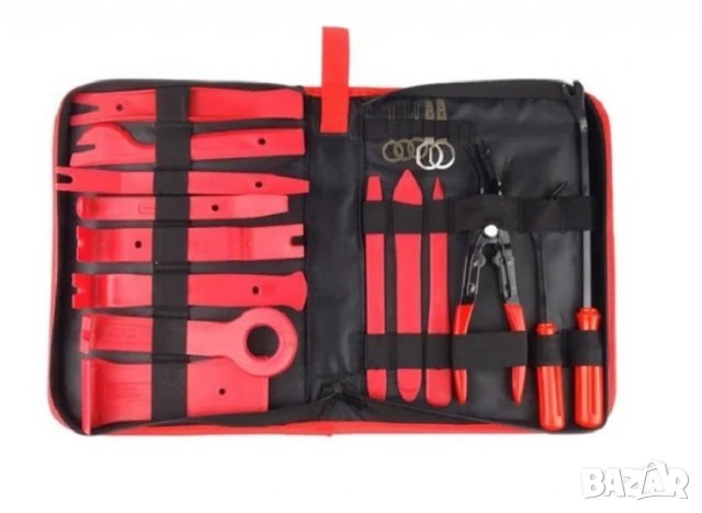 Инструменти комплект от 19 части подходящи за демонтаж на всичко по интериора ( кори, щипки, лайсни,