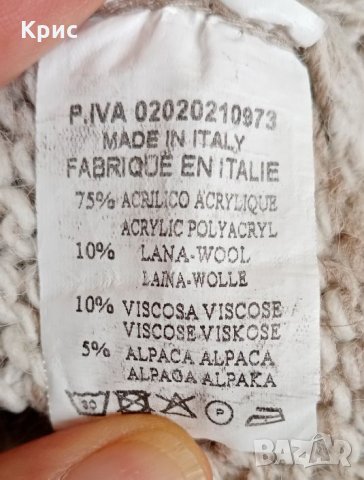 Италиански пуловер M/L размер , снимка 4 - Блузи с дълъг ръкав и пуловери - 26806032