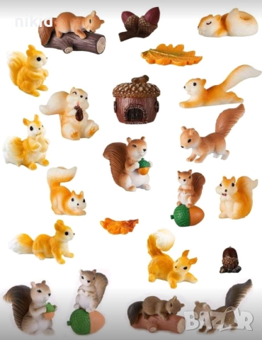 6 бр Катерица катеричка катерици малки фигурки играчки фугурка за игра и украса торта от смола, снимка 8 - Фигурки - 52426927