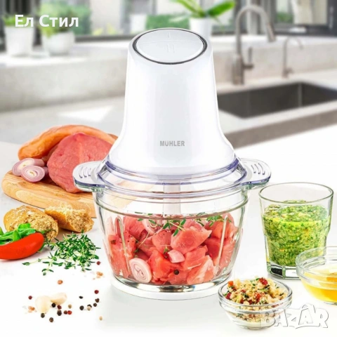 Мини чопър Muhler MCH-5088 – Мели, реже и пасира за секунди, снимка 5 - Чопъри и пасатори - 53585512