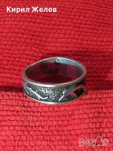 СРЕБЪРЕН ПРЪСТЕН с ДЕЛФИНИ АРТ ДИЗАЙН СРЕБРО 925 ОКСИДИРАН ТИП ХАЛКА 4083, снимка 4 - Пръстени - 30396197