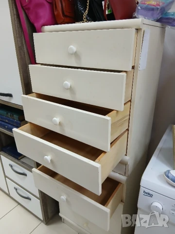 2 бр. нощни шкафчета от дърво с 4 чекмеджета, снимка 2 - Шкафове - 51086071