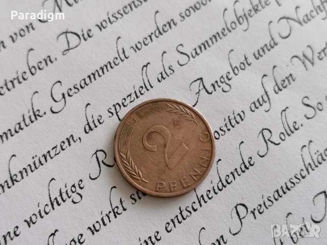 Монета - Германия - 2 пфенига | 1976г.; серия J