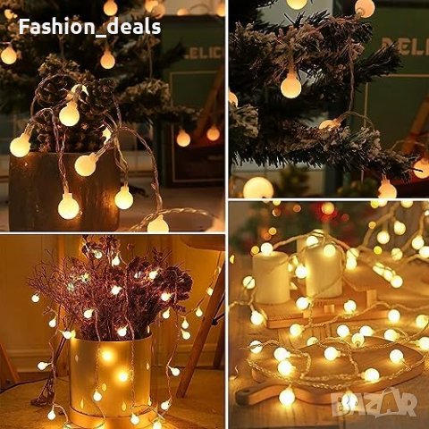 Нови 60LED приказни светлини с батерии 8 режима на осветяване Коледни , снимка 4 - Други - 42945513