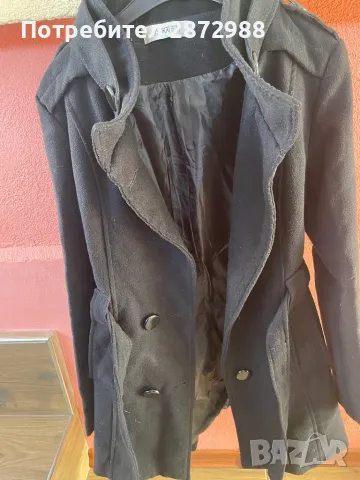 Черно палто , снимка 2 - Палта, манта - 47882622