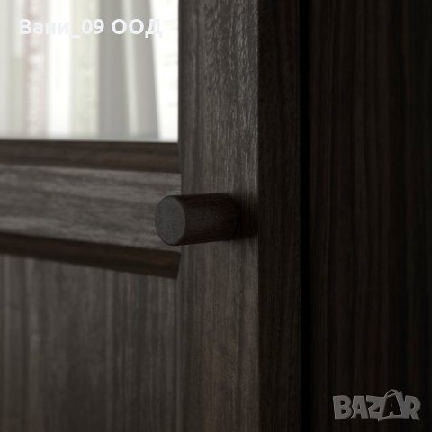 202см! Винтидж витрина в тъмнокафяв цвят , снимка 4 - Секции и витрини - 43914967