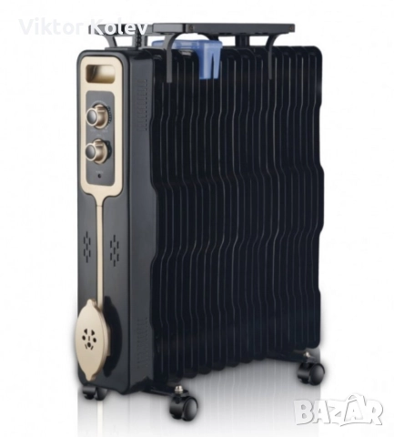 Радиатор, 2500W,13 ребра,3 степени,Поставка за дрехи,Регулируем термостат, снимка 3 - Радиатори - 52945921