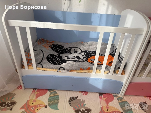 Бебешка кошарка на две нива + матрак, снимка 4 - Кошарки - 52439113