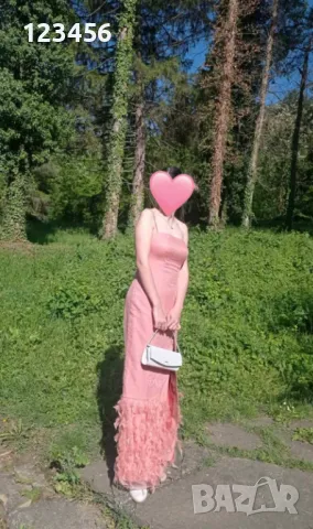 Официална дълга рокля, цвят корал, снимка 7 - Рокли - 49135119