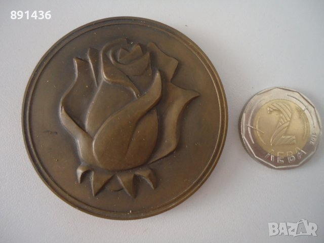 Голям български плакет бронз медал, снимка 1 - Колекции - 37966326