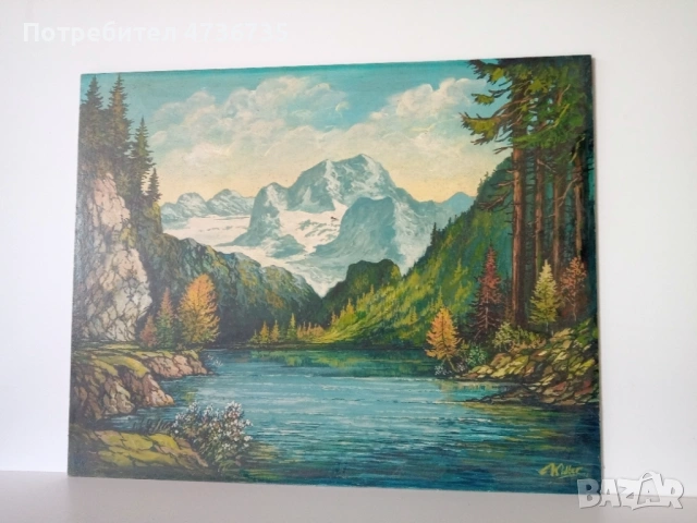 Картина масло върху фазер , снимка 2 - Картини - 53476185