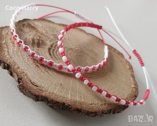 Комплект мартенички,минималистични, ръчно изработени , снимка 4 - Подаръци за жени - 53353735