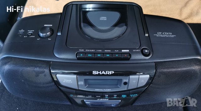 FM стерео радио касетофон CD player SHARP QT-CD170, снимка 2 - Радиокасетофони, транзистори - 43623770