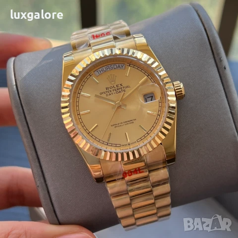 Унисекс часовник Rolex Day-Date 36 с автоматичен механизъм, снимка 2 - Луксозни - 50953819