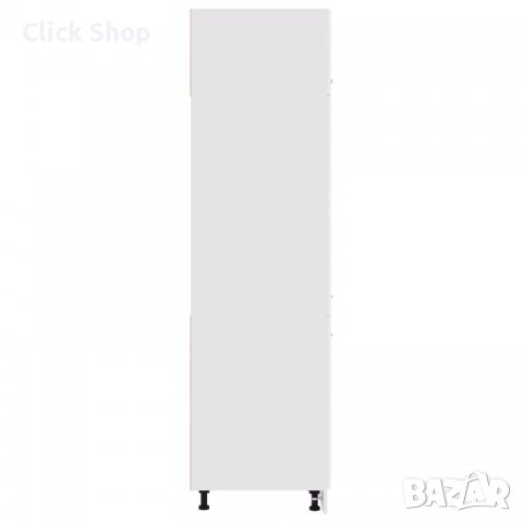 Шкаф за хладилник, бял, 60x57x207 см, ПДЧ, снимка 5 - Шкафове - 38662029