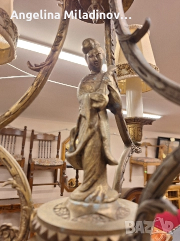 Винтидж полилей месинг , снимка 11 - Полилеи - 51924219