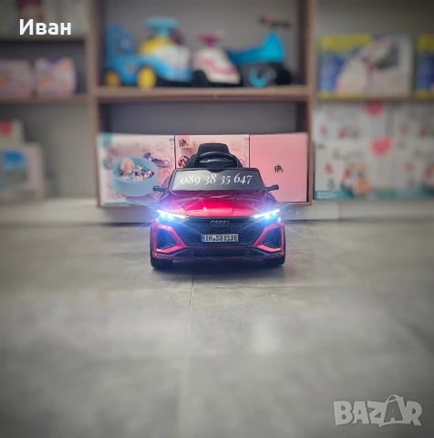 ПРОМОЦИЯ ДО 24.12!НОВО!Акумулаторен джип Audi SQ8 RED с 12V батерия,меки гуми, снимка 4 - Детски велосипеди, триколки и коли - 51372718