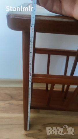 Поставка за вестници, списания,плочи, помощна масичка , снимка 4 - Маси - 44044716