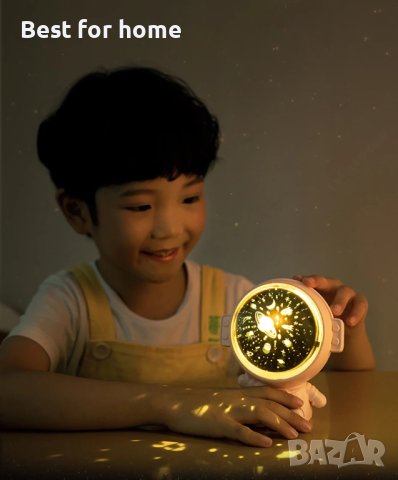 Звезден проектор Asronaut с бели звуци и натурални мелодии- АКУМУЛАТОРЕН, снимка 3 - Детски нощни лампи - 43591000